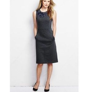 Lands End ponte sheath dress EUC